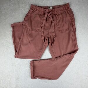 Cynthia Rowley 100% Lyocell Jogger Pants Womens L Pink Elastic Waist Soft Lounge